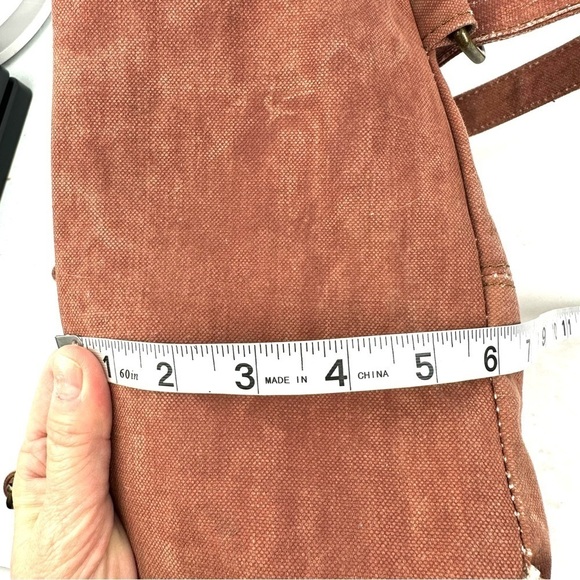 Mona B Dreamweaver Backpack Upcycled Canvas Rucksack Turquoise Jeweled New - Picture 12 of 12